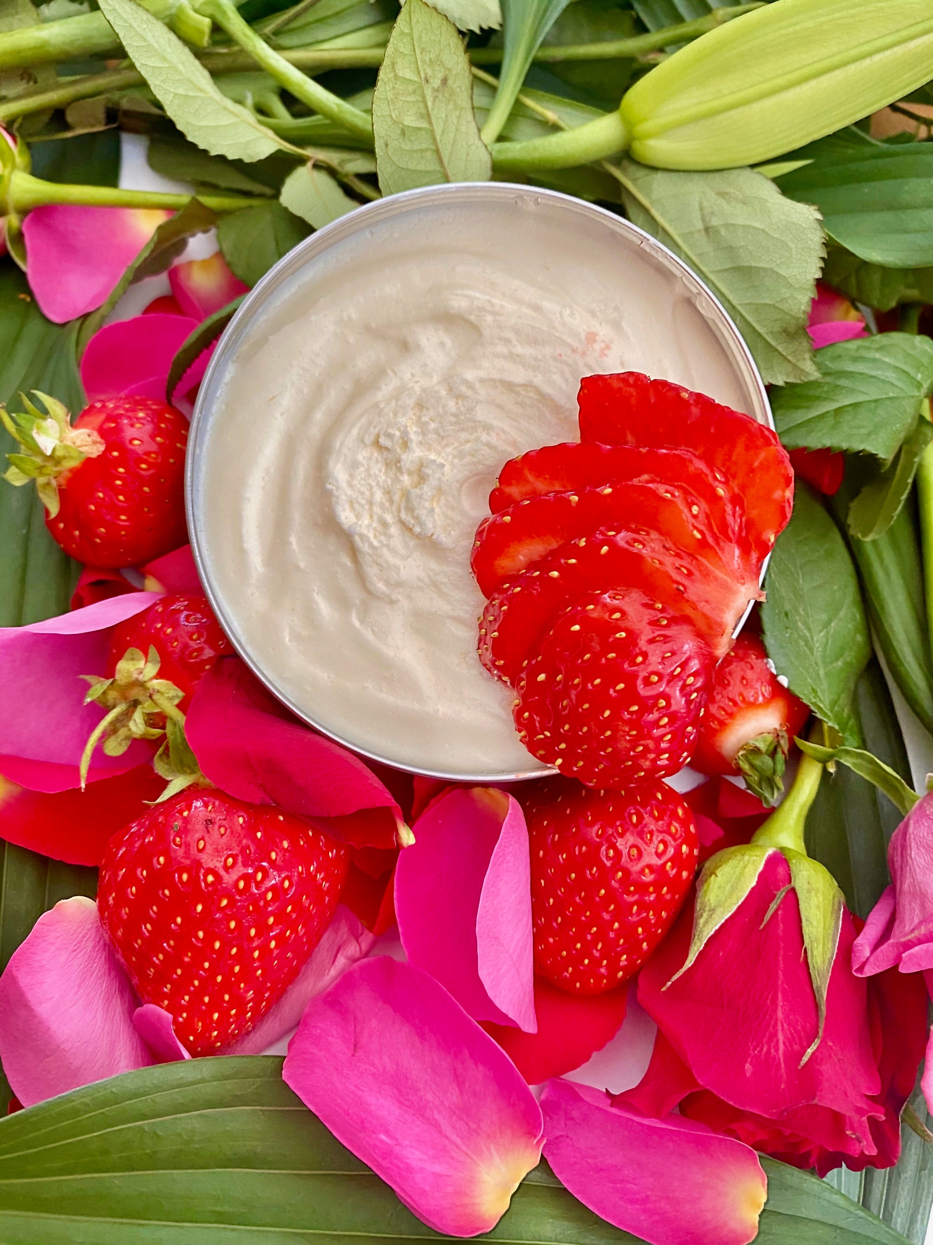 Organic Whipped Strawberry Body Butter - The Alchemy Remedy